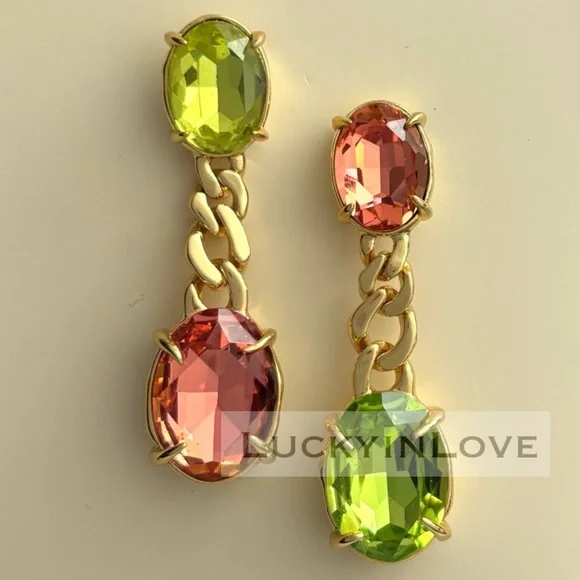 ALEXIS BITTAR • Bonbon Citrus Crystal Drop Post Earrings - Picture 1 of 10